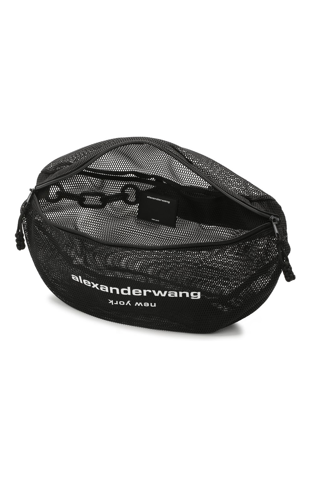 Женская поясная сумка ALEXANDER WANG черного цвета, арт. 20221F12T | Фото 4 (Материал: Текстиль; Стили: Спорт; Размер: large)