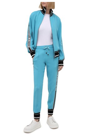 Женский кардиган из вискозы DOLCE & GABBANA голубого цвета по цене 73050 руб., арт. F9C50T/G7RNY | Фото 2 Женский кардиган из вискозы DOLCE & GABBANA голубого цвета, арт. F9C50T/G7RNY | Фото 2