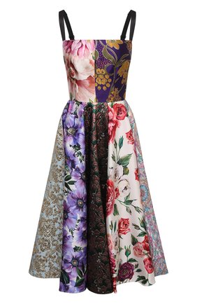 Женское шелковое платье DOLCE & GABBANA разноцветного цвета по цене 363000 руб., арт. F6N0ET/GDY80 | Фото 1 Женское шелковое платье DOLCE & GABBANA разноцветного цвета, арт. F6N0ET/GDY80 | Фото 1