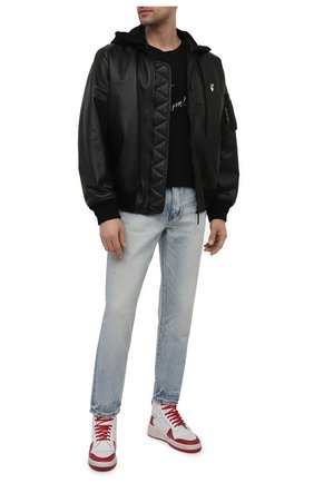 Мужские кожаные кеды sl24 SAINT LAURENT красного цвета по цене 56350 руб., арт. 610618/00NH0 | Фото 2 Мужские кожаные кеды sl24 SAINT LAURENT красного цвета, арт. 610618/00NH0 | Фото 2