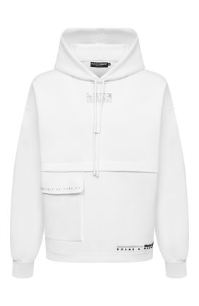 Мужской хлопковое худи DOLCE & GABBANA белого цвета по цене 94350 руб., арт. G9UF5Z/HU7H9 | Фото 1 Мужской хлопковое худи DOLCE & GABBANA белого цвета, арт. G9UF5Z/HU7H9 | Фото 1