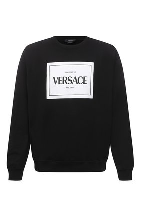 Мужской хлопковый свитшот VERSACE черного цвета по цене 52350 руб., арт. A89400/A231242 | Фото 1 Мужской хлопковый свитшот VERSACE черного цвета, арт. A89400/A231242 | Фото 1