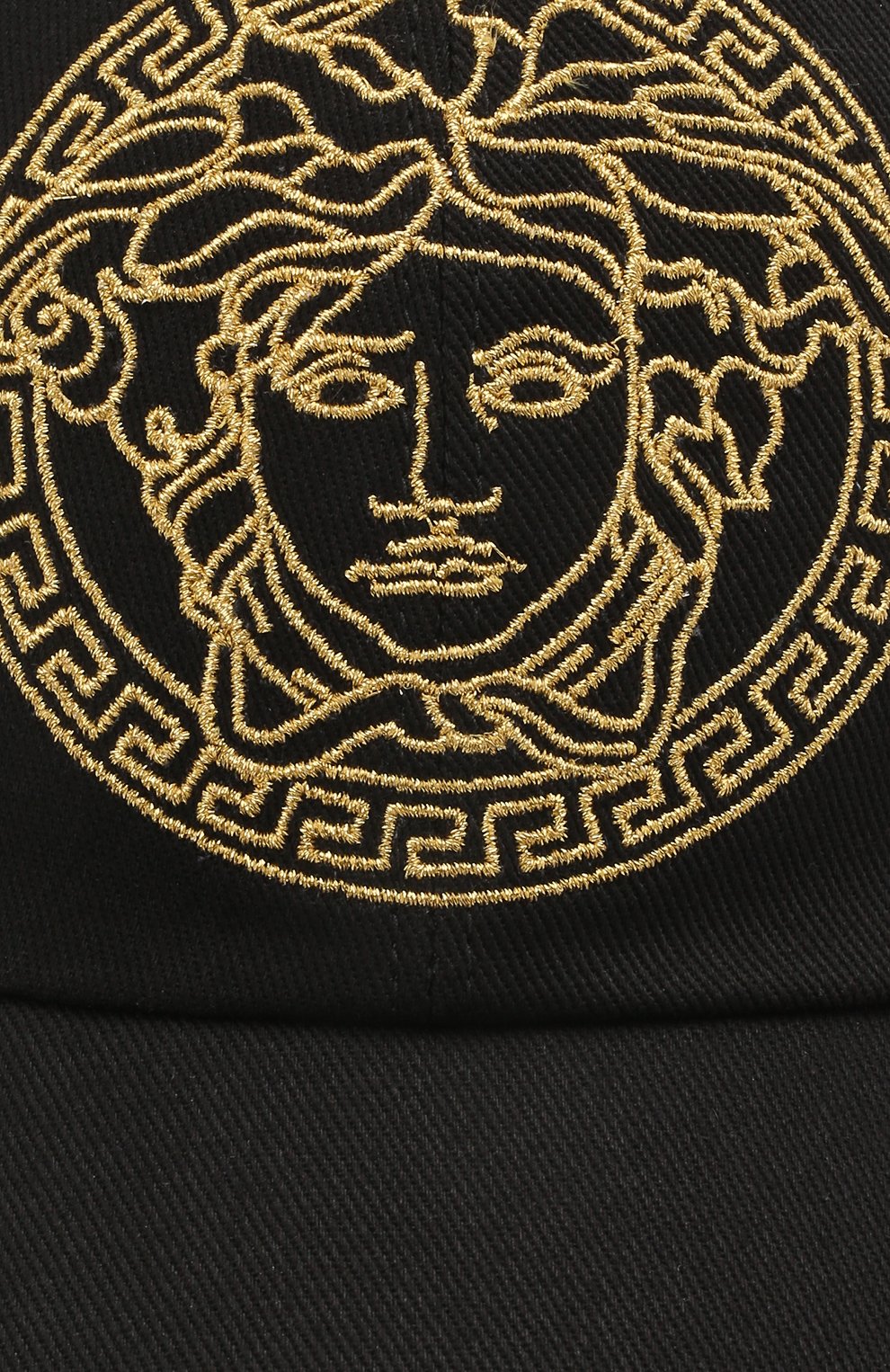 Мужской хлопковая бейсболка VERSACE черного цвета по цене 37050 руб., арт. ICAP004/1F01262 | Фото 3 Мужской хлопковая бейсболка VERSACE черного цвета, арт. ICAP004/1F01262 | Фото 3