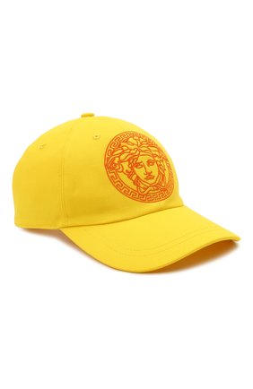 Мужской хлопковая бейсболка VERSACE желтого цвета по цене 42600 руб., арт. ICAP004/1F01262 | Фото 1 Мужской хлопковая бейсболка VERSACE желтого цвета, арт. ICAP004/1F01262 | Фото 1 (Материал: Текстиль, Хлопок)