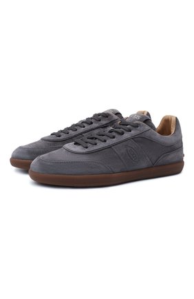 Мужские замшевые кеды TOD’S темно-серого цвета по цене 27950 руб., арт. XXM68C0DP30RE0 | Фото 1 Мужские замшевые кеды TOD’S темно-серого цвета, арт. XXM68C0DP30RE0 | Фото 1