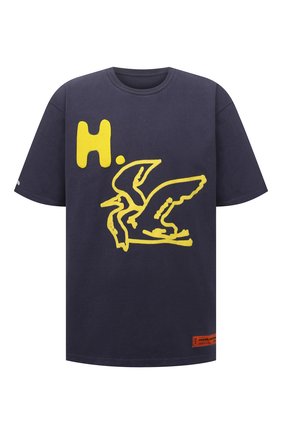 Мужская хлопковая футболка HERON PRESTON темно-серого цвета по цене 21800 руб., арт. HMAA026S21JER0030718 | Фото 1 Мужская хлопковая футболка HERON PRESTON темно-серого цвета, арт. HMAA026S21JER0030718 | Фото 1