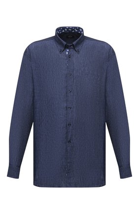 Мужская льняная рубашка PAUL&SHARK синего цвета по цене 25750 руб., арт. 21413462/F7E | Фото 1 Мужская льняная рубашка PAUL&SHARK синего цвета, арт. 21413462/F7E | Фото 1 (Материал внешний: Лен; Рукава: Длинные; Длина (для топов): Удлиненные; Случай: Повседневный; Принт: Однотонные; Стили: Кэжуэл; Рубашки М: Classic Fit; Манжеты: На пуговицах; Big sizes: Big Sizes; Воротник: Button down)