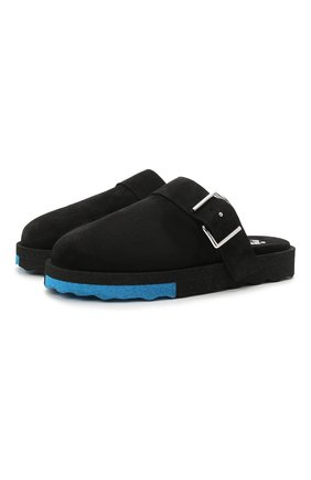 Мужские замшевые сабо OFF-WHITE черного цвета по цене 54400 руб., арт. 0MIC003S21LEA0011045 | Фото 1 Мужские замшевые сабо OFF-WHITE черного цвета, арт. 0MIC003S21LEA0011045 | Фото 1