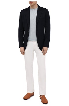 Мужские кожаные слиперы GIORGIO ARMANI коричневого цвета по цене 62900 руб., арт. X2J154/XM811 | Фото 2 Мужские кожаные слиперы GIORGIO ARMANI коричневого цвета, арт. X2J154/XM811 | Фото 2