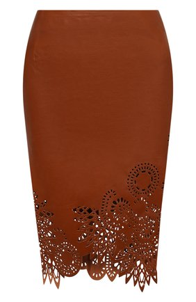 Женская кожаная юбка DRIES VAN NOTEN коричневого цвета по цене 122000 руб., арт. 211-11802-2371 | Фото 1 Женская кожаная юбка DRIES VAN NOTEN коричневого цвета, арт. 211-11802-2371 | Фото 1