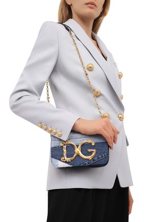 Женская сумка dg girls DOLCE & GABBANA синего цвета по цене 129500 руб., арт. BB6885/A0621 | Фото 2 Женская сумка dg girls DOLCE & GABBANA синего цвета, арт. BB6885/A0621 | Фото 2