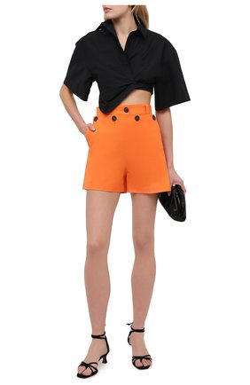 Женские хлопковые шорты MSGM оранжевого цвета по цене 26250 руб., арт. 3042MDB104 217300 | Фото 2 Женские хлопковые шорты MSGM оранжевого цвета, арт. 3042MDB104 217300 | Фото 2