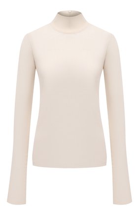 Женская хлопковая водолазка JIL SANDER светло-бежевого цвета по цене 24750 руб., арт. JSWS707302-WS247108 | Фото 1 Женская хлопковая водолазка JIL SANDER светло-бежевого цвета, арт. JSWS707302-WS247108 | Фото 1