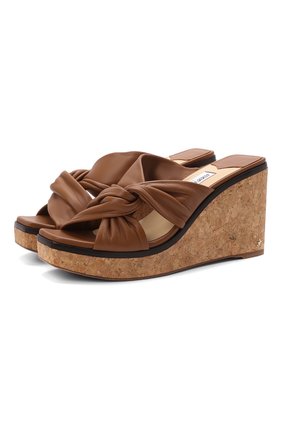 Женские кожаные сабо narisa 90 JIMMY CHOO коричневого цвета по цене 48200 руб., арт. NARISA 90/RES | Фото 1 Женские кожаные сабо narisa 90 JIMMY CHOO коричневого цвета, арт. NARISA 90/RES | Фото 1
