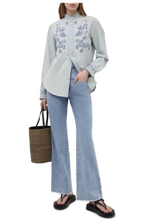 Женские джинсы ISABEL MARANT голубого цвета по цене 37050 руб., арт. PA1914-21E020I/DILESQUI | Фото 2 Женские джинсы ISABEL MARANT голубого цвета, арт. PA1914-21E020I/DILESQUI | Фото 2