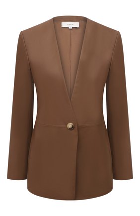 Женский кожаный жакет VINCE коричневого цвета по цене 132500 руб., арт. V720491334 | Фото 1 Женский кожаный жакет VINCE коричневого цвета, арт. V720491334 | Фото 1