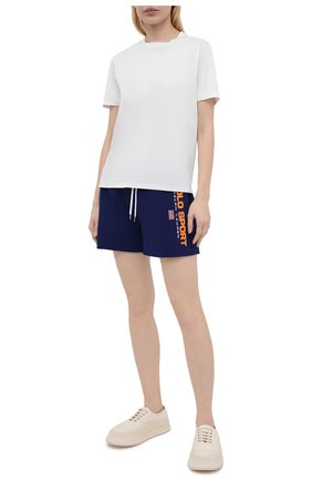 Женские хлопковые шорты POLO RALPH LAUREN темно-синего цвета по цене 6995 руб., арт. 211838094 | Фото 2 Женские хлопковые шорты POLO RALPH LAUREN темно-синего цвета, арт. 211838094 | Фото 2 (Материал внешний: Хлопок; Длина Ж (юбки, платья, шорты): Мини; Стили: Спорт-шик; Женское Кросс-КТ: Шорты-одежда)