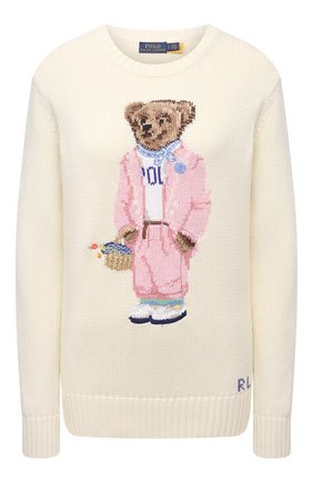 Женский хлопковый свитер POLO RALPH LAUREN светло-бежевого цвета по цене 41850 руб., арт. 211838006 | Фото 1 Женский хлопковый свитер POLO RALPH LAUREN светло-бежевого цвета, арт. 211838006 | Фото 1