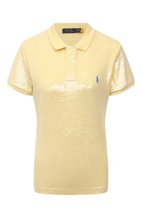 Женское хлопковое поло с пайетками POLO RALPH LAUREN желтого цвета по цене 29250 руб., арт. 211838104 | Фото 1 Женское хлопковое поло с пайетками POLO RALPH LAUREN желтого цвета, арт. 211838104 | Фото 1
