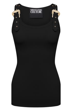 Женский топ VERSACE JEANS COUTURE черного цвета по цене 22650 руб., арт. D3HWA651-WDP621/10615 | Фото 1 Женский топ VERSACE JEANS COUTURE черного цвета, арт. D3HWA651-WDP621/10615 | Фото 1