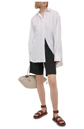 Женские кожаные сандалии PROENZA SCHOULER коричневого цвета по цене 52300 руб., арт. PS36140C/13161 | Фото 2 Женские кожаные сандалии PROENZA SCHOULER коричневого цвета, арт. PS36140C/13161 | Фото 2