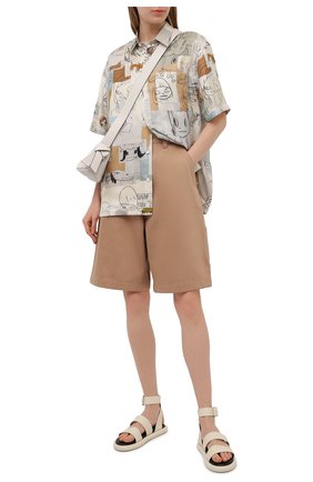 Женские кожаные сандалии PROENZA SCHOULER кремвого цвета по цене 52300 руб., арт. PS36140C/13162 | Фото 2 Женские кожаные сандалии PROENZA SCHOULER кремвого цвета, арт. PS36140C/13162 | Фото 2