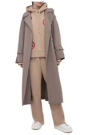 Женский хлопковое худи NATASHA ZINKO бежевого цвета по цене 34450 руб., арт. SS21502-15 | Фото 2 Женский хлопковое худи NATASHA ZINKO бежевого цвета, арт. SS21502-15 | Фото 2