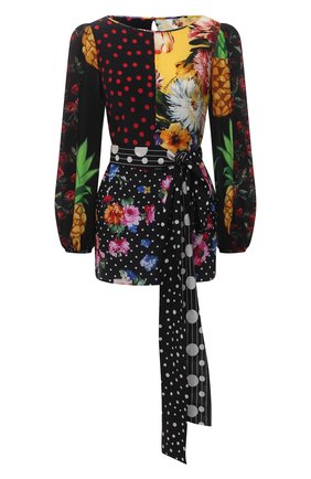 Женская шелковая блузка DOLCE & GABBANA разноцветного цвета по цене 131500 руб., арт. F75E3T/GDY58 | Фото 1 Женская шелковая блузка DOLCE & GABBANA разноцветного цвета, арт. F75E3T/GDY58 | Фото 1