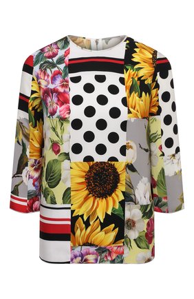 Женская шелковая блузка DOLCE & GABBANA разноцветного цвета по цене 99300 руб., арт. F7ZZDT/GDX64 | Фото 1 Женская шелковая блузка DOLCE & GABBANA разноцветного цвета, арт. F7ZZDT/GDX64 | Фото 1