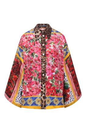 Женская шелковая рубашка DOLCE & GABBANA разноцветного цвета по цене 131500 руб., арт. F5028T/GDY30 | Фото 1 Женская шелковая рубашка DOLCE & GABBANA разноцветного цвета, арт. F5028T/GDY30 | Фото 1