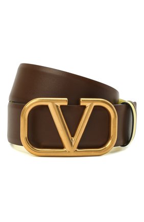 Женский кожаный ремень vlogo VALENTINO темно-коричневого цвета по цене 32300 руб., арт. VW0T0S11/ZFR | Фото 1 Женский кожаный ремень vlogo VALENTINO темно-коричневого цвета, арт. VW0T0S11/ZFR | Фото 1 (Материал: Кожа)