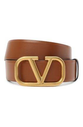 Женский кожаный ремень vlogo VALENTINO коричневого цвета по цене 32300 руб., арт. VW0T0S11/ZFR | Фото 1 Женский кожаный ремень vlogo VALENTINO коричневого цвета, арт. VW0T0S11/ZFR | Фото 1 (Материал: Кожа)