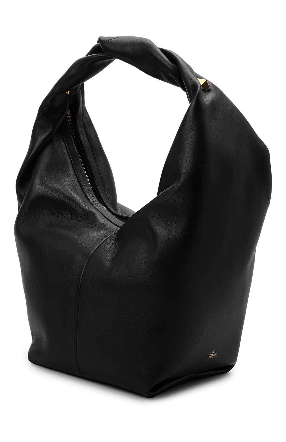Женская сумка roman stud VALENTINO черного цвета, арт. VW0B0J14/BSF | Фото 4 (Сумки-технические: Сумки top-handle; Материал: Натуральная кожа; Размер: small)