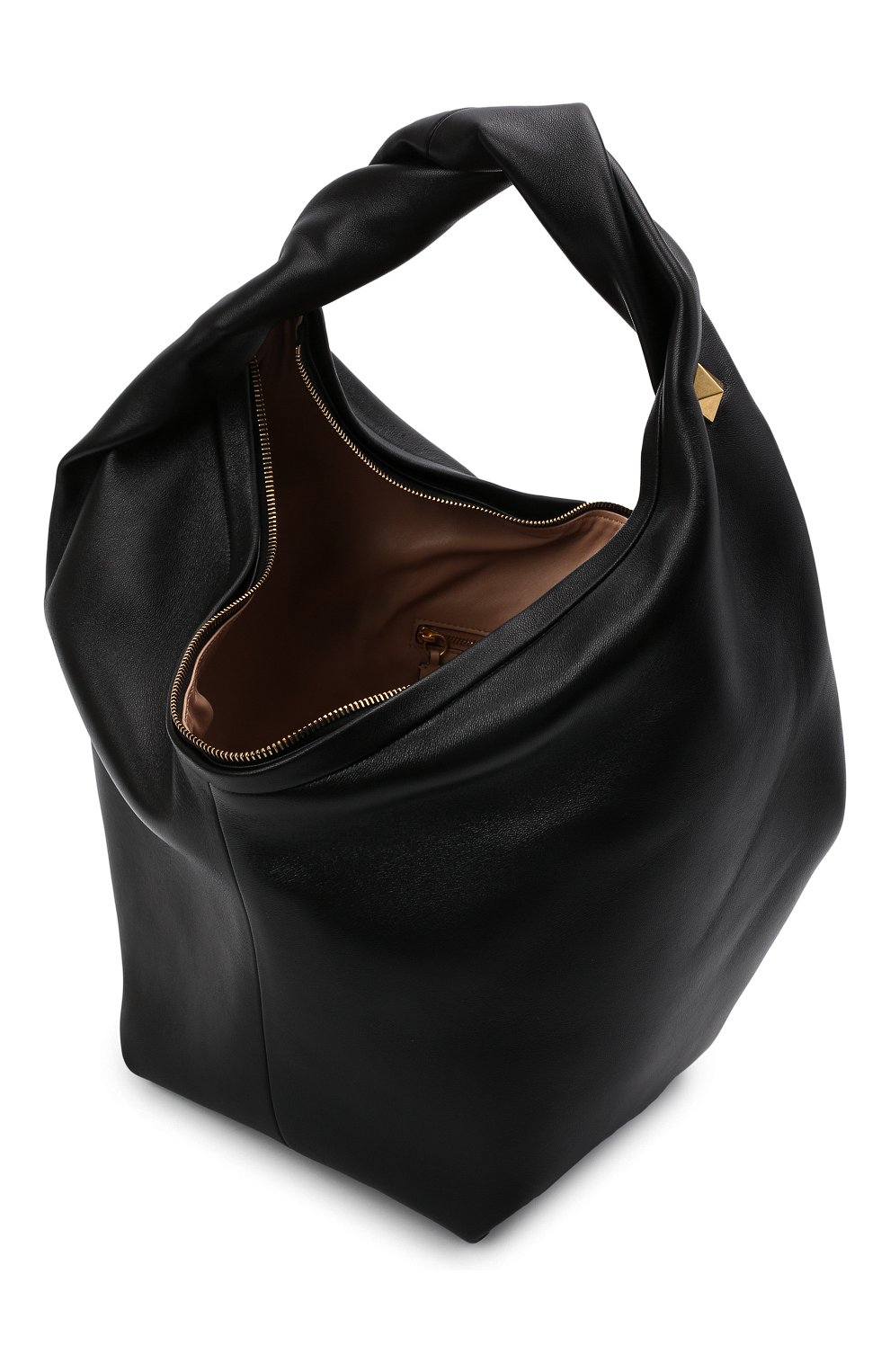 Женская сумка roman stud VALENTINO черного цвета, арт. VW0B0J14/BSF | Фото 5 (Сумки-технические: Сумки top-handle; Материал: Натуральная кожа; Размер: small)