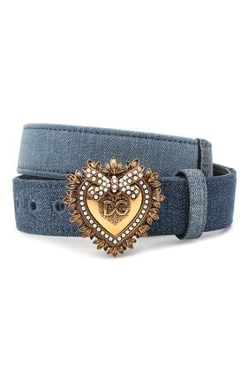 Женский текстильный ремень devotion DOLCE & GABBANA голубого цвета по цене 43050 руб., арт. BE1315/A0621 | Фото 1 Женский текстильный ремень devotion DOLCE & GABBANA голубого цвета, арт. BE1315/A0621 | Фото 1 (Материал: Текстиль)