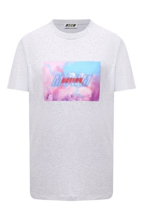 Женская хлопковая футболка MSGM серого цвета по цене 13150 руб., арт. 3045MDM07 217296 | Фото 1 Женская хлопковая футболка MSGM серого цвета, арт. 3045MDM07 217296 | Фото 1