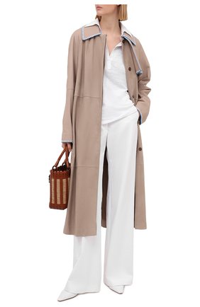 Женский льняной топ KITON белого цвета по цене 68450 руб., арт. D51742X08T54 | Фото 2 Женский льняной топ KITON белого цвета, арт. D51742X08T54 | Фото 2