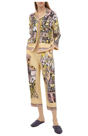 Женская шелковая рубашка EMILIO PUCCI желтого цвета по цене 135000 руб., арт. 1HRJ50/1H721 | Фото 2 Женская шелковая рубашка EMILIO PUCCI желтого цвета, арт. 1HRJ50/1H721 | Фото 2