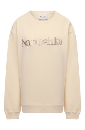 Женский хлопковый свитшот NANUSHKA кремвого цвета по цене 25750 руб., арт. REMY_CREME_0RGANIC FLEECE | Фото 1 Женский хлопковый свитшот NANUSHKA кремвого цвета, арт. REMY_CREME_0RGANIC FLEECE | Фото 1