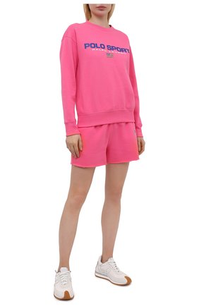 Женский хлопковый свитшот POLO RALPH LAUREN розового цвета по цене 14150 руб., арт. 211838080 | Фото 2 Женский хлопковый свитшот POLO RALPH LAUREN розового цвета, арт. 211838080 | Фото 2