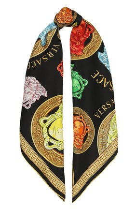 Женский шелковый платок VERSACE разноцветного цвета по цене 39950 руб., арт. IF09001/1F01333 | Фото 1 Женский шелковый платок VERSACE разноцветного цвета, арт. IF09001/1F01333 | Фото 1