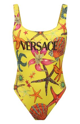 Женский слитный костюм VERSACE желтого цвета по цене 46050 руб., арт. ABD89020/1F01224 | Фото 1 Женский слитный костюм VERSACE желтого цвета, арт. ABD89020/1F01224 | Фото 1
