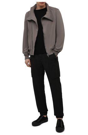 Мужской хлопковая толстовка RICK OWENS серого цвета по цене 82100 руб., арт. RU21S6272/BA | Фото 2 Мужской хлопковая толстовка RICK OWENS серого цвета, арт. RU21S6272/BA | Фото 2