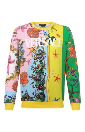 Мужской хлопковый свитшот VERSACE разноцветного цвета по цене 94600 руб., арт. A89387/1F01213 | Фото 1 Мужской хлопковый свитшот VERSACE разноцветного цвета, арт. A89387/1F01213 | Фото 1