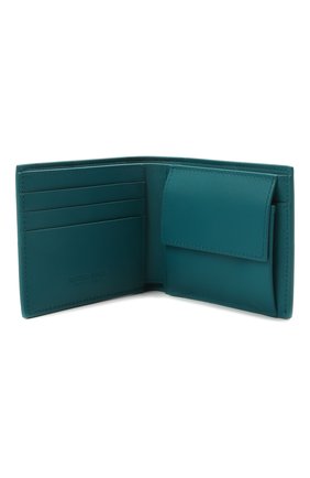 Мужской кожаное портмоне BOTTEGA VENETA бирюзового цвета по цене 34800 руб., арт. 649605/VBWD2 | Фото 3 Мужской кожаное портмоне BOTTEGA VENETA бирюзового цвета, арт. 649605/VBWD2 | Фото 3 (Материал: Кожа)