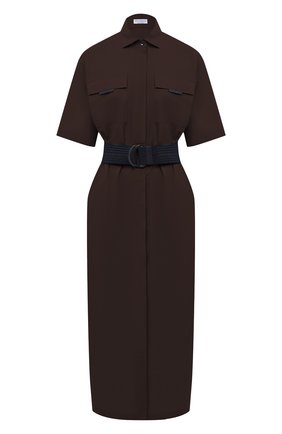 Женское хлопковое платье BRUNELLO CUCINELLI бордового цвета по цене 239500 руб., арт. MH127AFM24 | Фото 1 Женское хлопковое платье BRUNELLO CUCINELLI бордового цвета, арт. MH127AFM24 | Фото 1