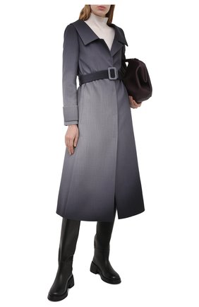 Женское шерстяное пальто FENDI серого цвета по цене 450000 руб., арт. FF8799 AF7D | Фото 2 Женское шерстяное пальто FENDI серого цвета, арт. FF8799 AF7D | Фото 2