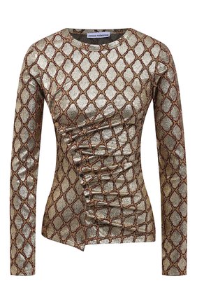 Женский топ PACO RABANNE золотого цвета по цене 46200 руб., арт. 21PJT0034VI0285 | Фото 1 Женский топ PACO RABANNE золотого цвета, арт. 21PJT0034VI0285 | Фото 1