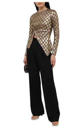 Женский топ PACO RABANNE золотого цвета по цене 46200 руб., арт. 21PJT0034VI0285 | Фото 2 Женский топ PACO RABANNE золотого цвета, арт. 21PJT0034VI0285 | Фото 2