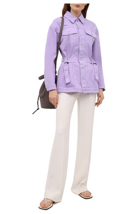 Женская джинсовая куртка MSGM сиреневого цвета по цене 42400 руб., арт. 3041MDH45T 217279 | Фото 2 Женская джинсовая куртка MSGM сиреневого цвета, арт. 3041MDH45T 217279 | Фото 2